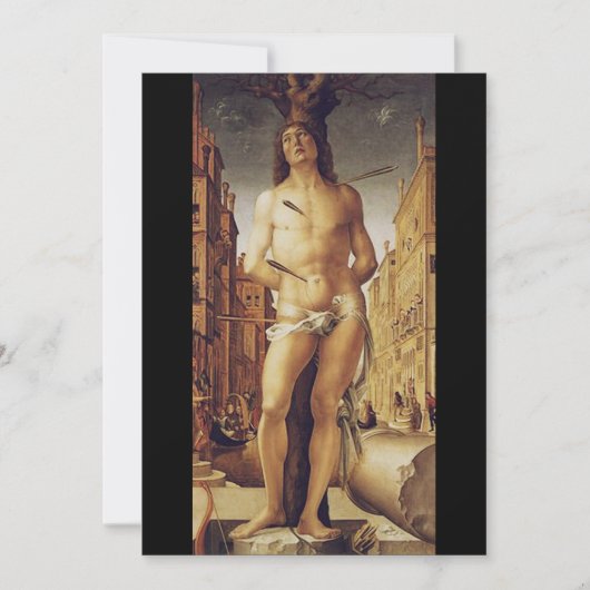 Sint Sebastiaan van Liberale Da Verona Kaart (Voorkant)