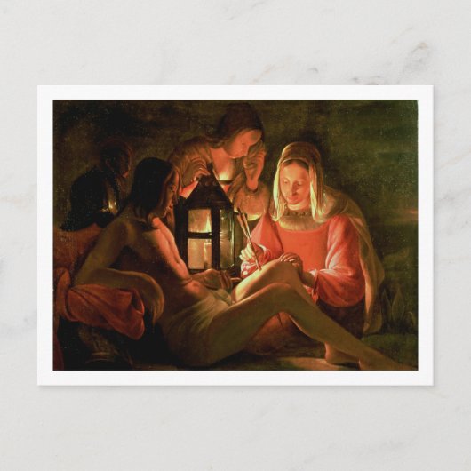 Sint Sebastian met de Heilige Vrouw (olie op blik) Briefkaart (Voorkant)