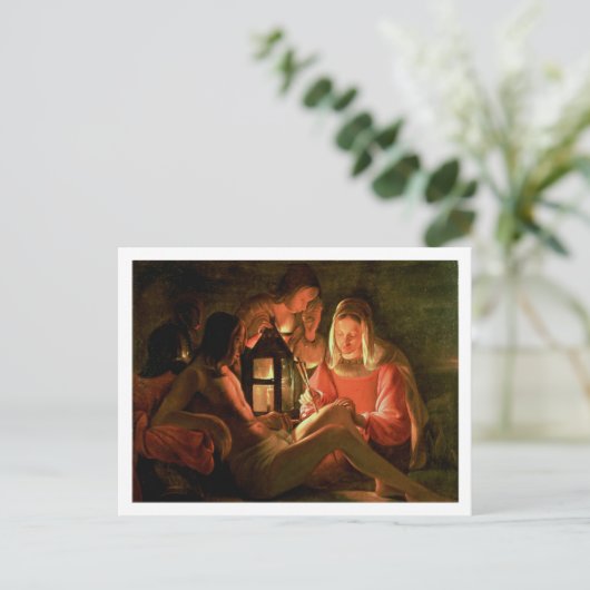 Sint Sebastian met de Heilige Vrouw (olie op blik) Briefkaart (Staand voorkant)