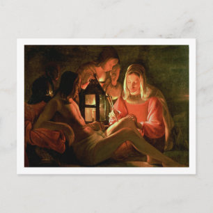 Sint Sebastian met de Heilige Vrouw (olie op blik) Briefkaart