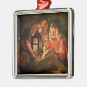 Sint Sebastian met de Heilige Vrouw (olie op blik) Metalen Ornament (Links)