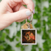 Sint Sebastian met de Heilige Vrouw (olie op blik) Sleutelhanger (Hand)