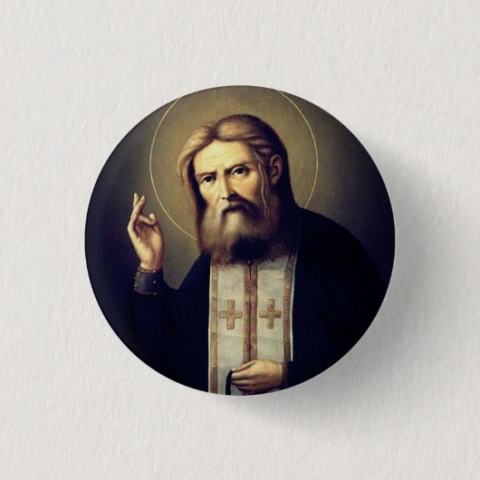 Sint-Seraphim van Sarov Ronde Button 3,2 Cm (Voorkant)