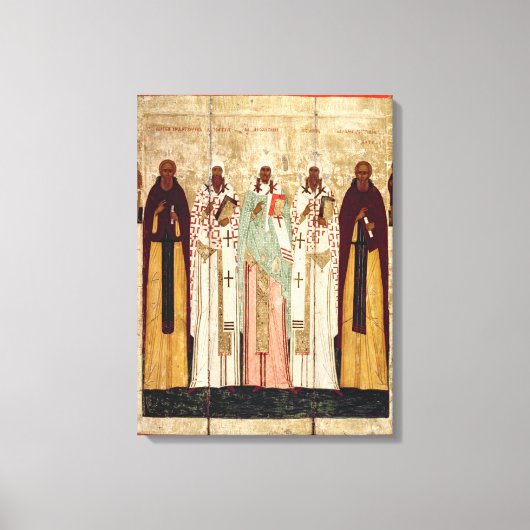 Sint-Sergius Radonesh met de heiligen van Canvas Afdruk (Voorkant)