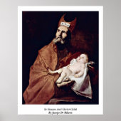 Sint-Simeon en Christus kind door Jusepe de Ribera Poster (Voorkant)