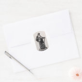 Sint Simon de Zeloot Apostel en Prediker Ronde Sticker (Envelop)