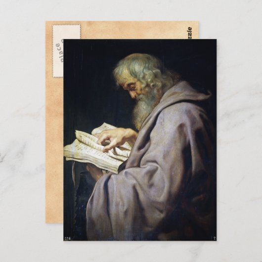 Sint-Simon Peter Paul Rubens olieportret Briefkaart (Voorkant / Achterkant)