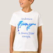 Sint-Simons Island voor het spelen van dolfijnen T-shirt (Voorkant)