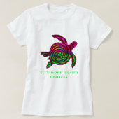 Sint-Simons-zee voor de kleedschildpad T-shirt (Design voorkant)