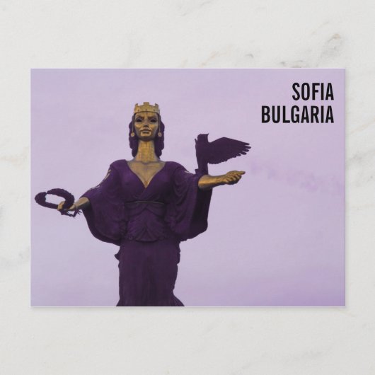 Sint-Sofiabeeldhouwwerk in Sofia, Bulgarije Briefkaart (Voorkant)