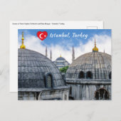 Sint-Sofiakathedraal en Blauwe Moskee - Istanbul Briefkaart (Voorkant / Achterkant)
