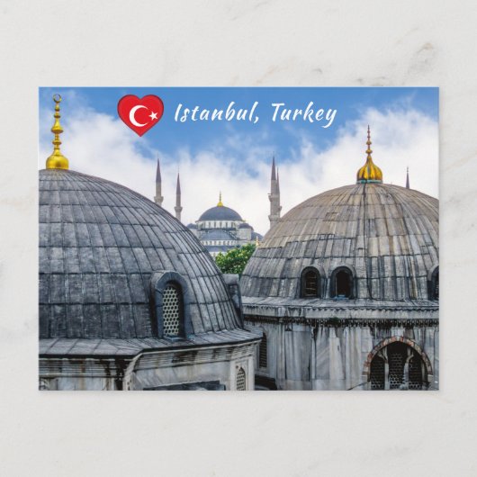 Sint-Sofiakathedraal en Blauwe Moskee - Istanbul Briefkaart (Voorkant)