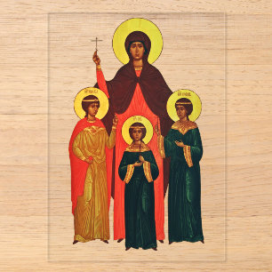 Sint Sophia en Haar Dochters De Eeuwige Deugden Acryl Uitnodigingen