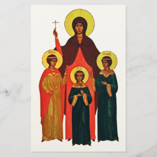 Sint Sophia en Haar Dochters De Eeuwige Deugden Briefpapier