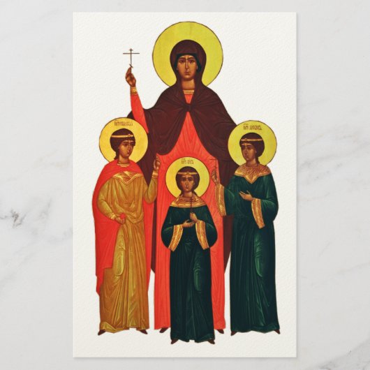 Sint Sophia en Haar Dochters De Eeuwige Deugden Briefpapier (Voorkant)