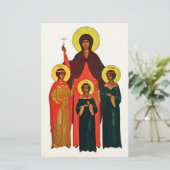 Sint Sophia en Haar Dochters De Eeuwige Deugden Briefpapier (Staand voorkant)