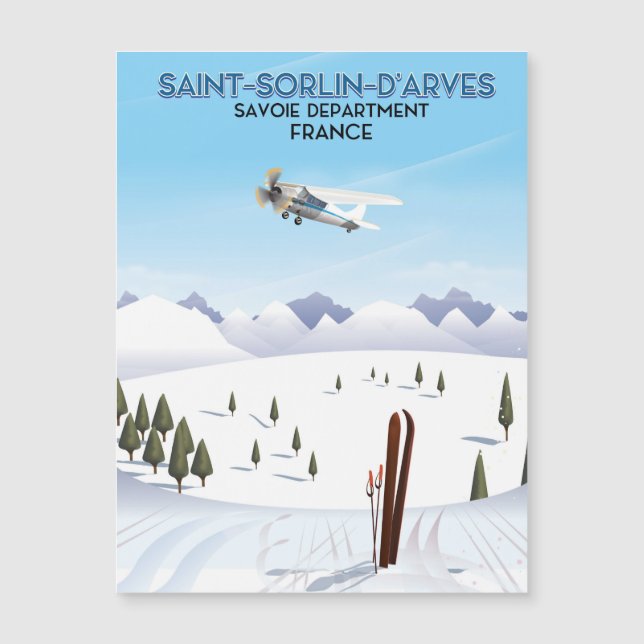 Sint-Sorlin d'Arves France ski poster (Voorkant)