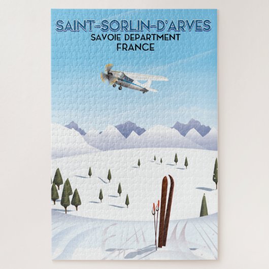 Sint-Sorlin d'Arves France ski poster Legpuzzel (Verticaal)