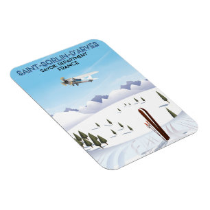 Sint-Sorlin d'Arves France ski poster Magneet