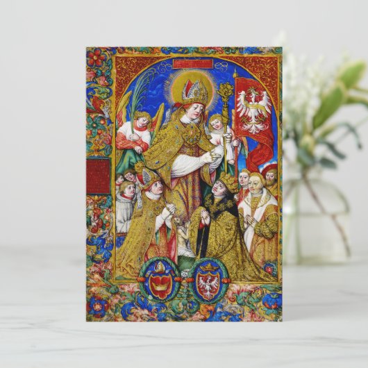 Sint Stanislaus bisschop en martelaar Kaart (Staand voorkant)