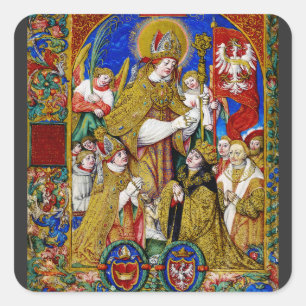 Sint-StanislauS Bisschop en Martelaar Vierkante Sticker