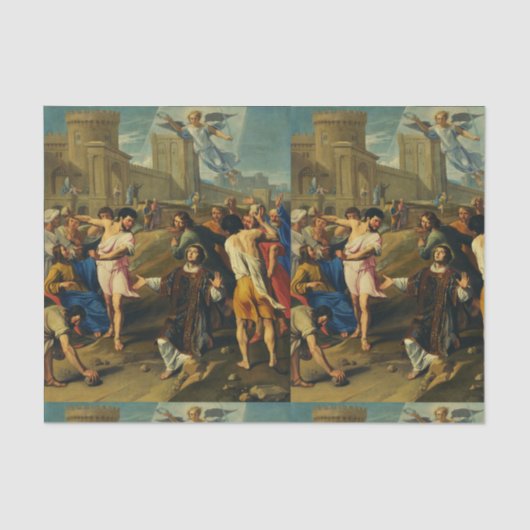 Sint-Stefanus de Eerste Martelaar Kunst Iconografi Tissuepapier (Voorkant)