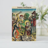 Sint-Stefanus de Protomartelaar Fijne Kunst Iconog Bedankkaart (Staand voorkant)