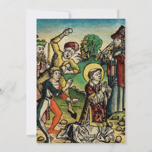 Sint-Stefanus de protomartelaar Fijne Kunst Iconog Feestdagenkaart