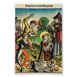 Sint-Stefanus de Protomartelaar Fijne Kunst Iconog Foto Afdruk