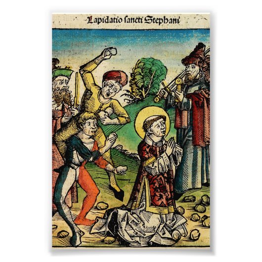 Sint-Stefanus de Protomartelaar Fijne Kunst Iconog Foto Afdruk (Voorkant)