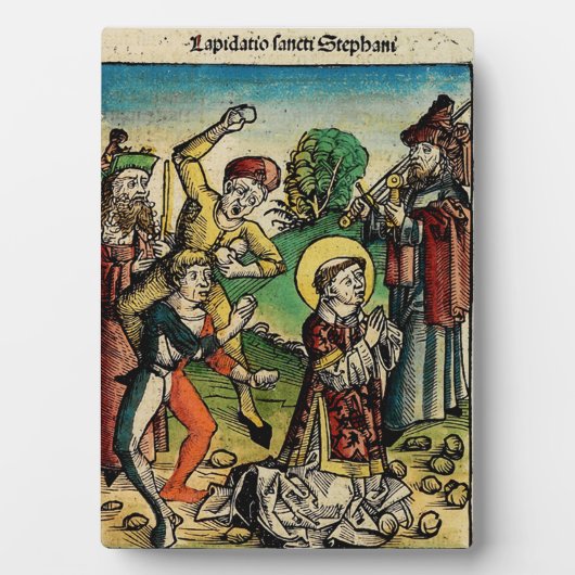 Sint-Stefanus de Protomartelaar Fijne Kunst Iconog Fotoplaat (voorkant)