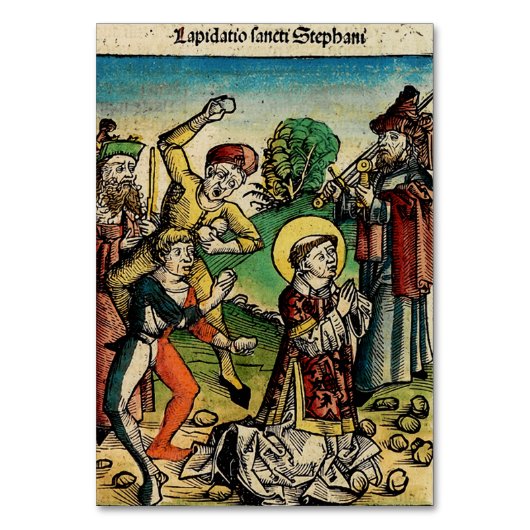 Sint-Stefanus de Protomartelaar Fijne Kunst Iconog Kaart (Voorkant)
