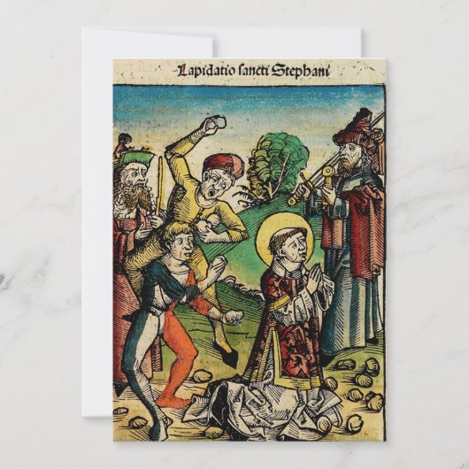 Sint-Stefanus de Protomartelaar Fijne Kunst Iconog Kaart (Voorkant)