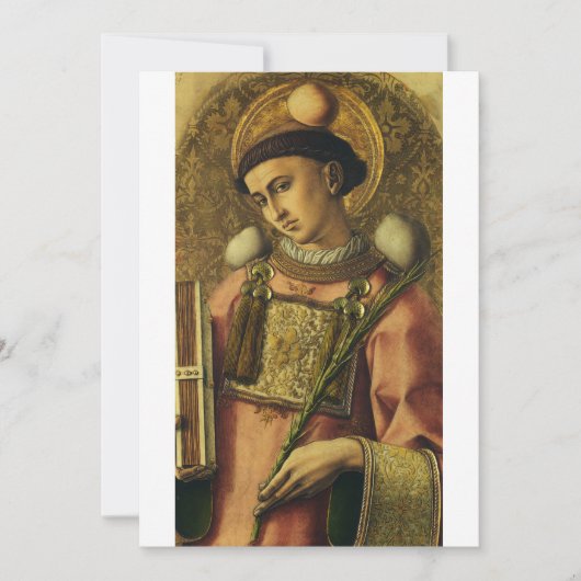 Sint-Stefanus de Protomartelaar Fijne Kunst Iconog Kaart (Voorkant)
