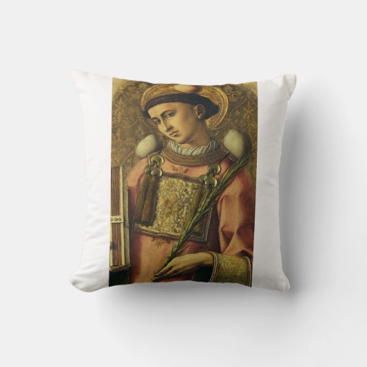 Sint-Stefanus de Protomartelaar Fijne Kunst Iconog Kussen (Voorkant)