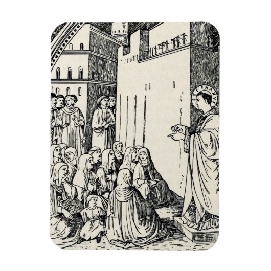 Sint-Stefanus de Protomartelaar Fijne Kunst Iconog Magneet (Verticaal)