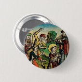 Sint-Stefanus de Protomartelaar Fijne Kunst Iconog Ronde Button 5,7 Cm (Voorkant /achterkant)