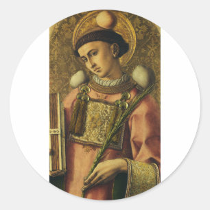 Sint-Stefanus de Protomartelaar Fijne Kunst Iconog Ronde Sticker