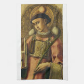 Sint-Stefanus de Protomartelaar Fijne Kunst Iconog Theedoek (Verticaal)