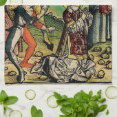 Sint-Stefanus de Protomartelaar Fijne Kunst Iconog Theedoek (Gevouwen)