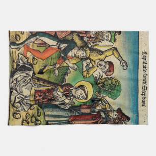 Sint-Stefanus de Protomartelaar Fijne Kunst Iconog Theedoek
