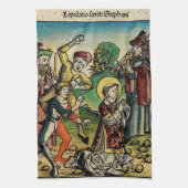 Sint-Stefanus de Protomartelaar Fijne Kunst Iconog Theedoek (Verticaal)