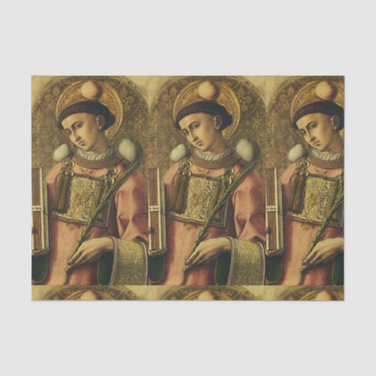 Sint-Stefanus de Protomartelaar Fijne Kunst Iconog Tissuepapier (Voorkant)