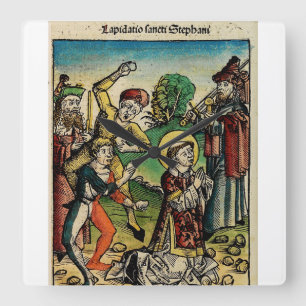 Sint-Stefanus de Protomartelaar Fijne Kunst Iconog Vierkante Klok