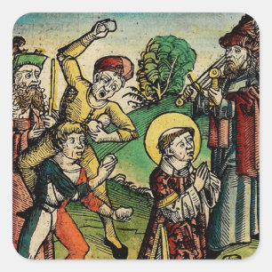 Sint-Stefanus de Protomartelaar Fijne Kunst Iconog Vierkante Sticker