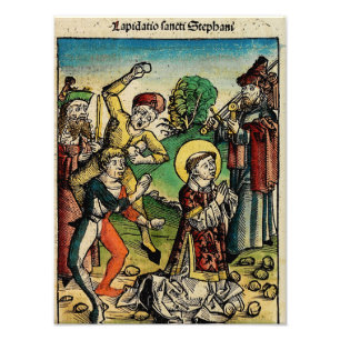 Sint-Stefanus de Protomartyrer Fijne Kunst Iconogr Foto Afdruk