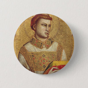 Sint-Stefanus door Giotto Ronde Button 5,7 Cm
