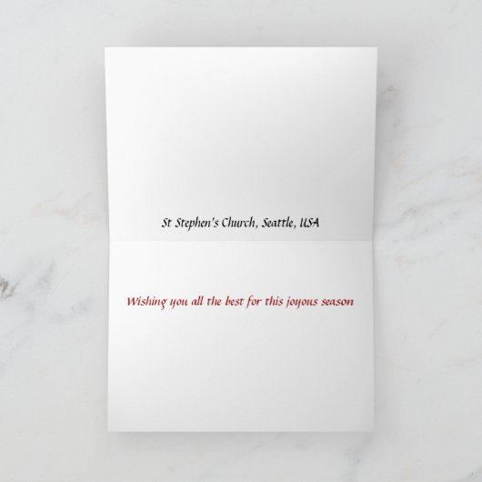 Sint-Stephen Kerk, Seattle Feestdagen Kaart (Binnen)