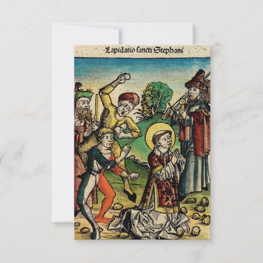Sint Stephen Protomartyr Eerste Martelaar Bedankkaart (Voorkant)