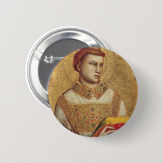 Sint Stephen van Giotto Ronde Button 5,7 Cm (Voorkant /achterkant)